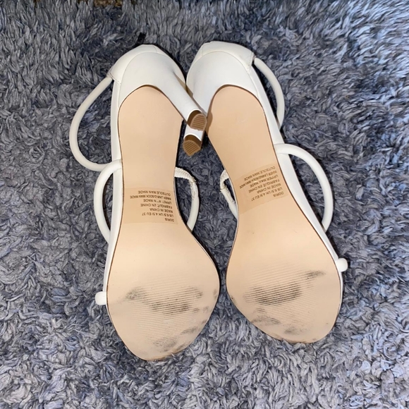 🤍 White Heels Size 6.5 Open Toe - Picture 3 of 5